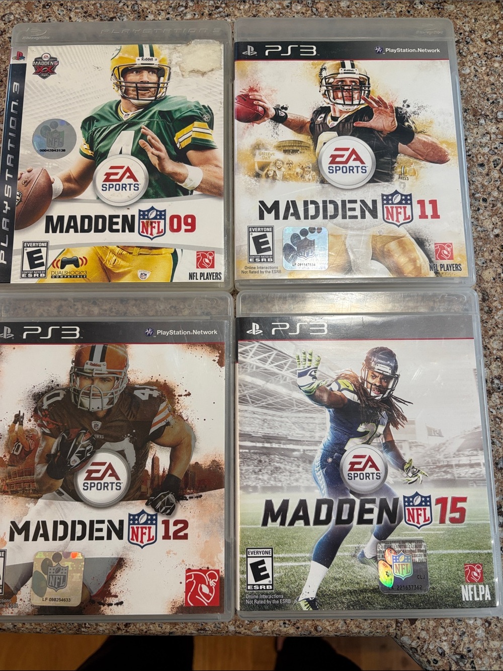 Madden NFL PS3 4 Game Lot 09 11 12 15 PlayStation 3 EA Sports